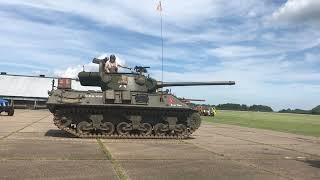 M36 Jackson Tank Destroyer “Easy Tiger” firing in anger at East Kirkby Lanc and Tank Day 2nd June [upl. by Ahsekad]