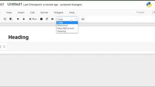 Jupyter Notebook Heading  Markdown  Raw  Code Functionality [upl. by Relyhcs]