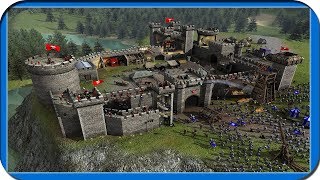 STRONGHOLD 2  Multiplayer Versus  2  RTS Castle and Village Building Game [upl. by Brenan]