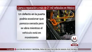 Ford llama a reparación a más de 21 mil vehículos en México [upl. by Arlen]