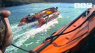 The shocking highspeed rescue of a runaway speed boat  Saving Lives at Sea  BBC [upl. by Sirama]