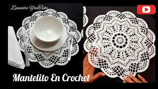 Hermoso PosaPlatos o mantelito Crochet zenaida crochet [upl. by Hakvir414]