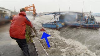 Fisherman caught in Typhoon [upl. by Eiramik724]