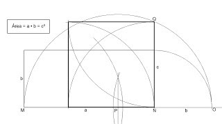 Cuadrado equivalente a un rectángulo dado [upl. by Evannia]