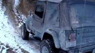 my jeep attempting icy hill climb 3 [upl. by Vera804]