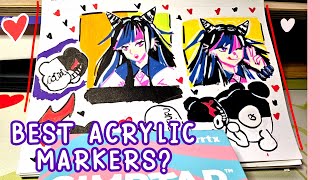 🎨 Attempting traditional art AGAIN  Arrtx Simptap Acrylic Markers Review [upl. by Anilet]