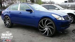 Infiniti G37x on 26quot Azara AZA503 Wheels [upl. by Nnylahs]