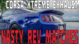 NASTY Rev Matches Corsa Xtreme Exhaust 2014 Mustang GT [upl. by Yard]