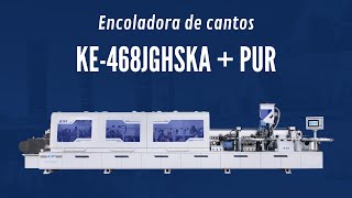 Encoladora con doble calderín y ranurador KE468JGHSKA EVAPUR [upl. by Ecile]