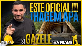 Ziua 22 🏗️ Cat costa o cabana A Frame de la A la Z⁉️  Este OFICIAL tragem APA si băgăm GAZELE 🙏🏻 [upl. by Anaya]