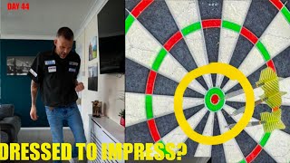 DAY 44 🎯 WILL WEARING A PRO DART SHIRT HELP MY GAME darts [upl. by Ellennoj506]