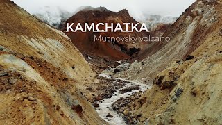 Kamchatka Mutnovsky volcano and Opasny waterfall  DJI Mavic Air drone video [upl. by Ardaed]