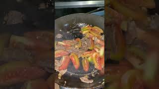 Stir fried tomatoes cooking [upl. by Arihs391]