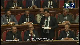 Il discorso integrale di Matteo Salvini in Senato Governo finito per colpa di tanti signor No [upl. by Herta249]