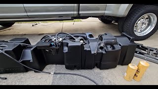 2019 F450 installing SampB Tank and SPE CAT Fuel Filter System Together [upl. by Suruat]