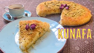 KUNAFA • Dulce árabe con queso fundido Receta palestina En español [upl. by Fezoj]