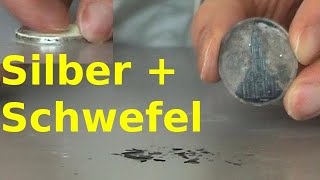 Chemische Reaktion von Silber mit Schwefel [upl. by Analrahc422]