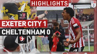 HIGHLIGHTS Exeter City 1 Cheltenham Town 0 16923 EFL Sky Bet League One [upl. by Yenitirb]