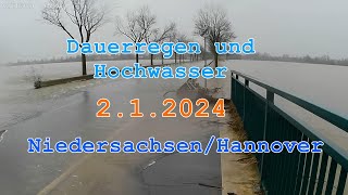 Hochwasser Dauerregen ► Niedersachsen Raum Hannover 212024 [upl. by Nirret]