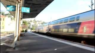 train station spotting  Duplex TGV in Menton [upl. by Kazim]