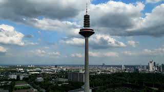 FRANKFURT am MAIN 2023  EUROPATURM  EUROPE TOWER  338 m  1107 Ft [upl. by Nelrsa]