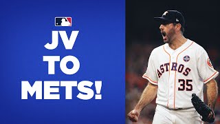 Justin Verlander to the Mets JV reportedly signs with New York Verlanders Astros Highlights [upl. by Lekym]