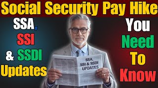 Social Security Pay Hike SSA SSI amp SSDI Updates You Need to Know [upl. by Russ]