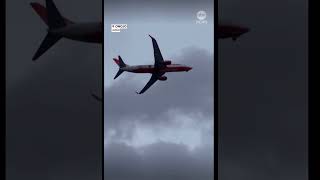 Plane aborts landing due to strong winds [upl. by Janine609]