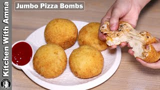 Fried Pizza Bombs Unique Recipe  2020 Ramadan Recipes  Kitchen With Amna [upl. by Dietsche723]