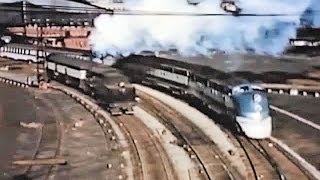 American Trains of the 1940s Lifeline of the Nation  CharlieDeanArchives  Archival Footage [upl. by Odnalo76]