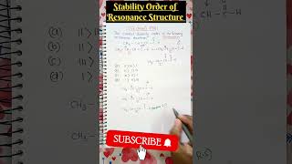 ❌ Stability Order of Resonance Structure  JEE Main 24 PYQ 🔥🔥🔥shorts neet jeemains iitjee [upl. by Alag]