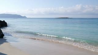 Soft Bubbling Ocean Waves at Elafonisi Beach 4K Nature Video 3 Hours [upl. by Norm]