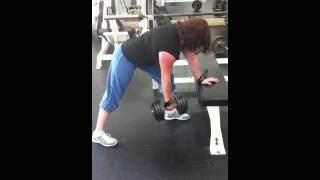 70 lb dumbbell row  female [upl. by Curnin]