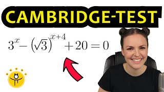 Aufnahmeprüfung Uni CAMBRIDGE UNIVERSITY – Exponentialgleichung lösen [upl. by Annam]