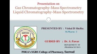 GCMS amp LCMS Gas Chromatography  Mass Spectroscopy amp Liquid Chromatography  Mass Spectroscopy [upl. by Redd]