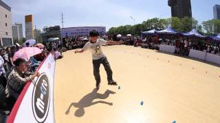 Slalom Inline Skating Competition in Beijing [upl. by Koorb]