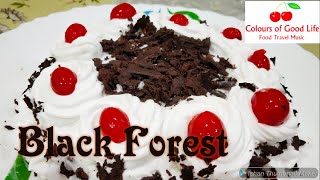 Black Forest Cake  Eggless Chocolate Cake  Home Made  Black Forest Cake with OTG  Simple amp Easy [upl. by Aiuqat]