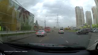 Dashcam Video Shows quotMicroburstquot Storm In Moscow [upl. by Iggie577]