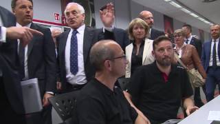 Renzi visita la sede della Brembo 21052016 [upl. by Partan]