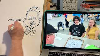 DRAWING A CARICATURE OF A COUPLE FROM PHOTOGRAPH caricature drawing [upl. by Eahsat863]