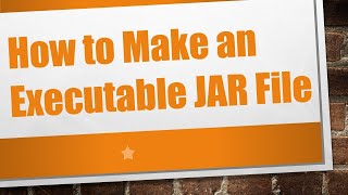 How to Make an Executable JAR File [upl. by Adnomal]