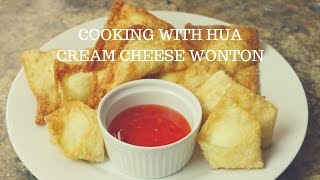 How to Make Cream Cheese Wontons  Cooking With Hua [upl. by Aihsile]