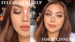 how to full glam makeup for beginners ♡ perfect for formal events graduation prom amp weddings [upl. by Marni]