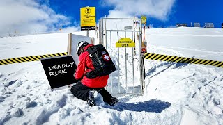 Skipiste wie Militärbereich ⚠️ Gefährlichste SkiAbfahrt Kanadas Delirium Dive [upl. by Tera]