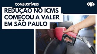 Com corte no ICMS gasolina fica mais barata em SP [upl. by Diaz]