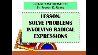 EASY WAY TO SOLVE PROBLEMS INVOLVING RADICAL EXPRESSIONS  GRADE 9 MATH  TAGLISH [upl. by Nepean]