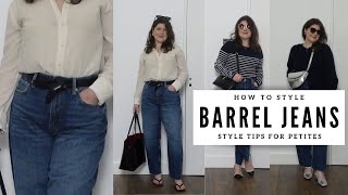 Barrel Leg Jeans  Petite Style Guide  style tips [upl. by Aieken933]