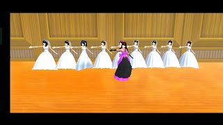 wedding dress mist beautiful dance tutorial 💃sakuraschoolsimulator sakura shortsfeed dancemoves [upl. by Adnilahs]