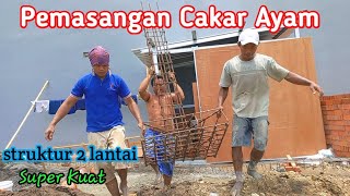 Cara cor cakar ayam pondasi rumah yang kuat [upl. by Ayoral]