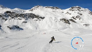 3 ValleysMeribel Skiing from Mont Vallon 2919m the highest point in Meribel [upl. by Sabian]